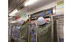 戸閉機の分解検査写真